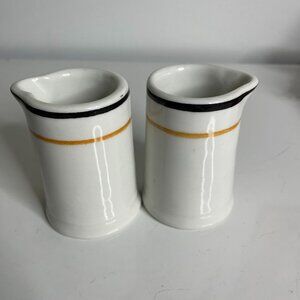 Vintage Sterling Restaurant Ware Creamer Syrup Stripes E Liverpool USA Vitrified